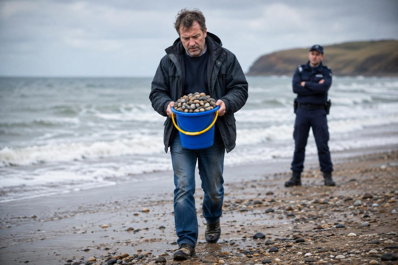 Il ramène un seau de galets de la plage à chaque promenade d'automne pendant dix ans : ce qu'il découvre dans la loi lui coûte 1 500 euros d'amende