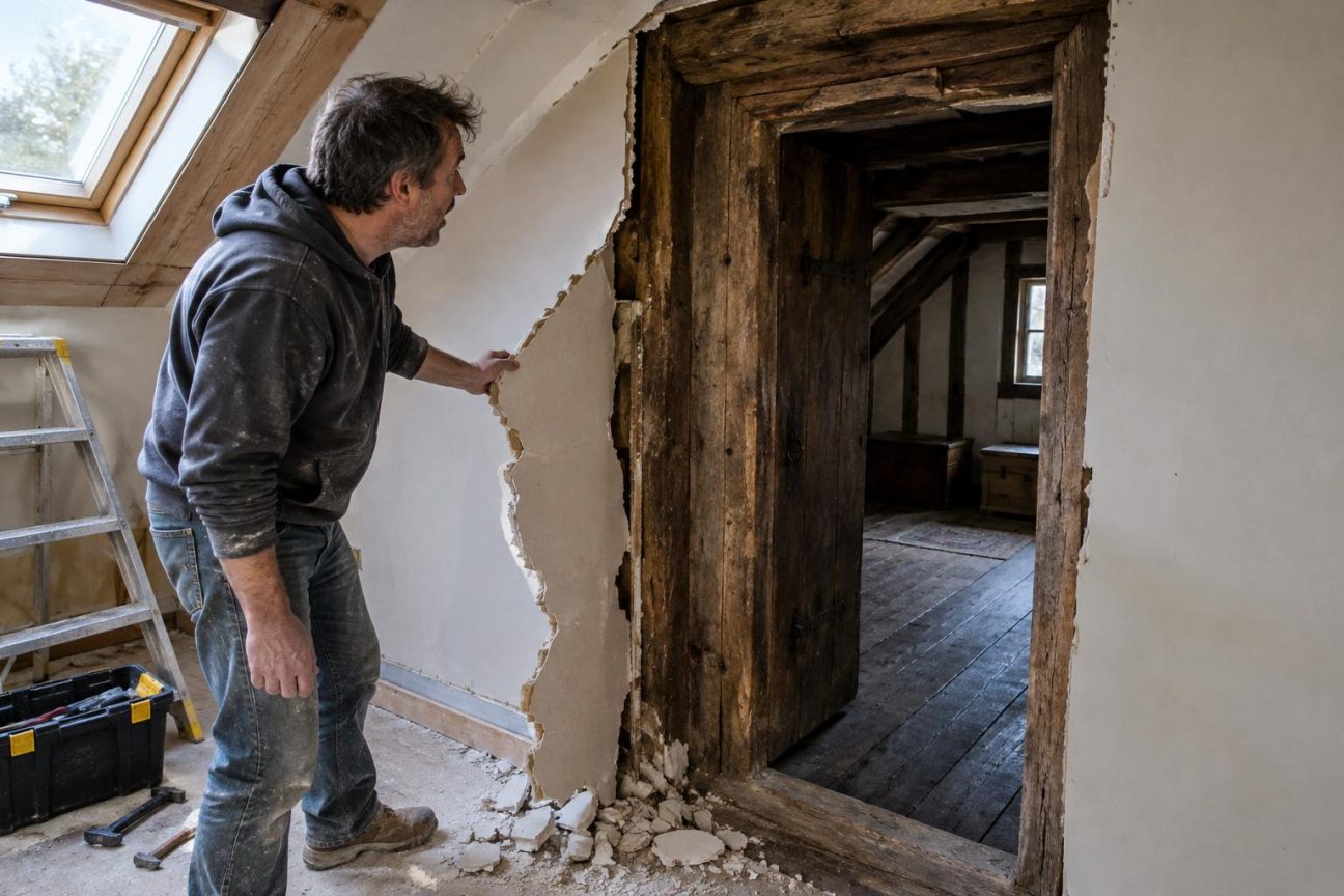 Il rénove sa maison et découvre une pièce cachée derrière un mur : elle date d'il y a plus de 500 ans
