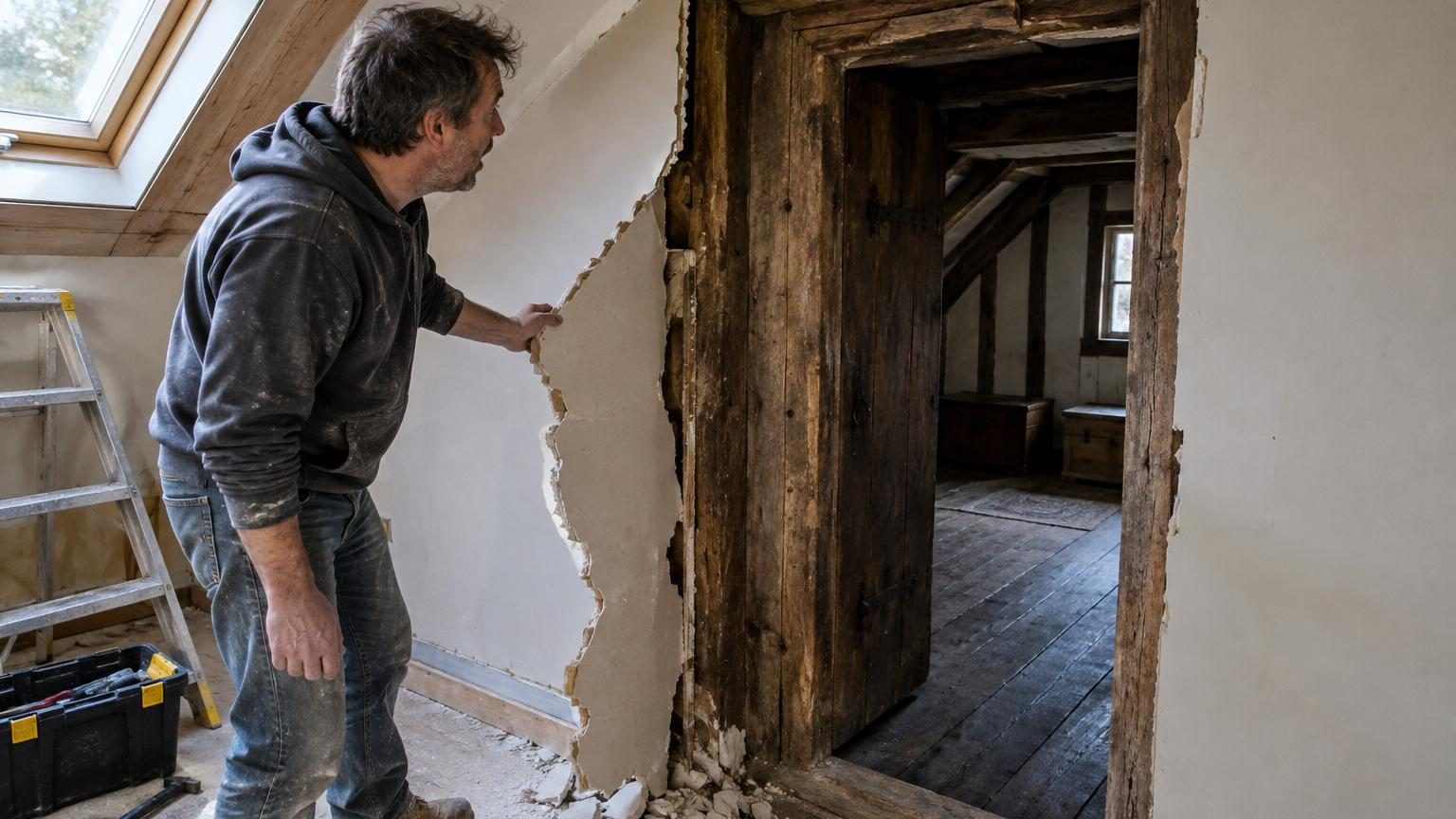 Il rénove sa maison et découvre une pièce cachée derrière un mur : elle date d'il y a plus de 500 ans