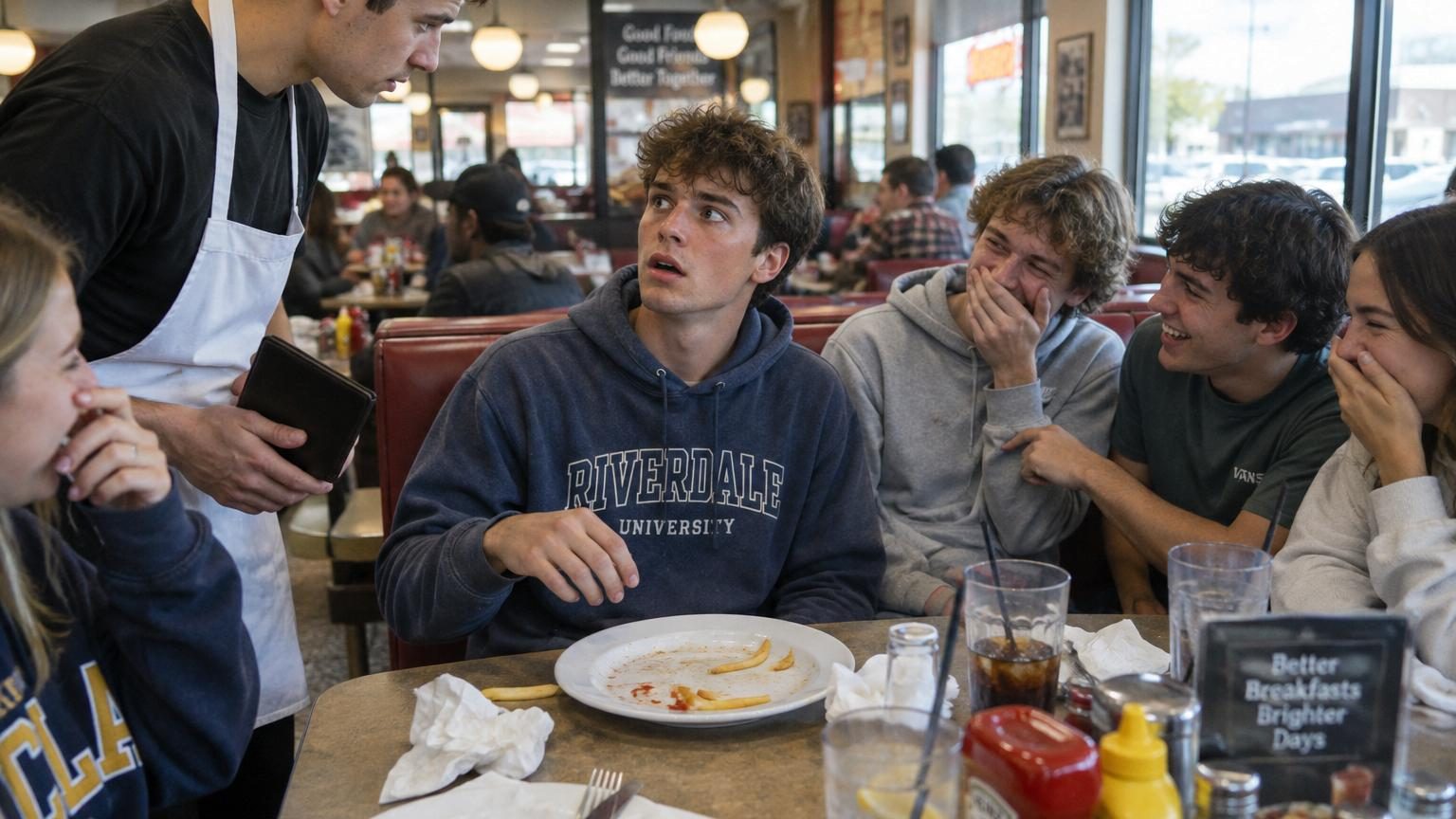 Il tente d'échapper à l'addition en prétendant que ses frites n'étaient pas commandées : la réponse du serveur le laisse sans voix