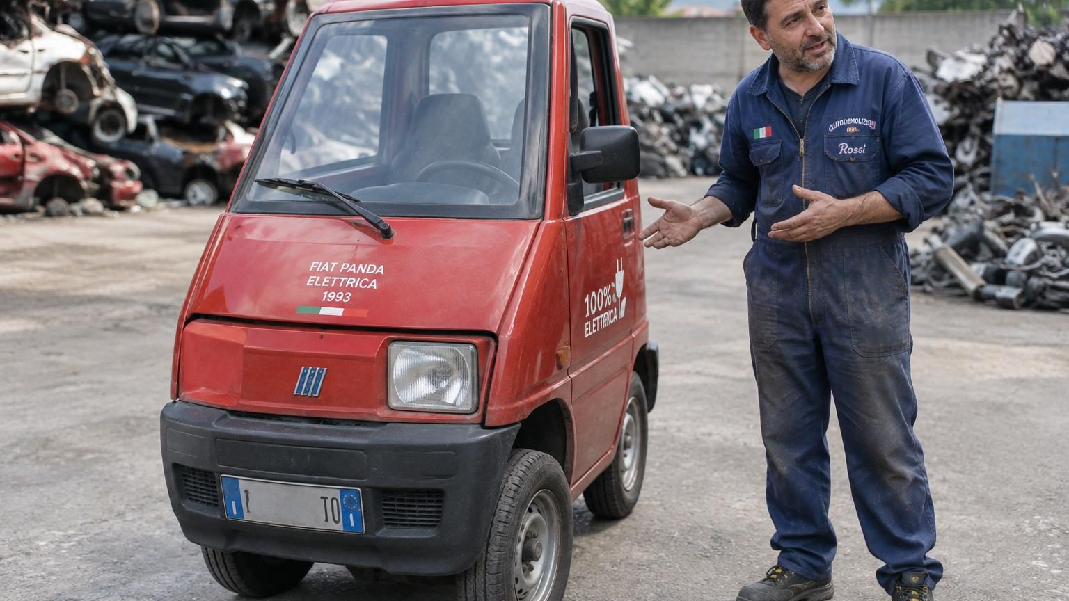Il transforme une Fiat Panda de 1993 en voiture électrique de 50,20 cm de large : le Guinness valide le record du monde