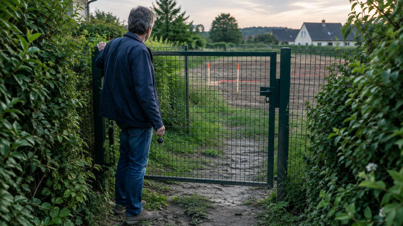Il utilise depuis toujours un petit chemin derrière sa maison : lorsque le terrain est vendu, il découvre qu’il n’a jamais été vraiment à lui