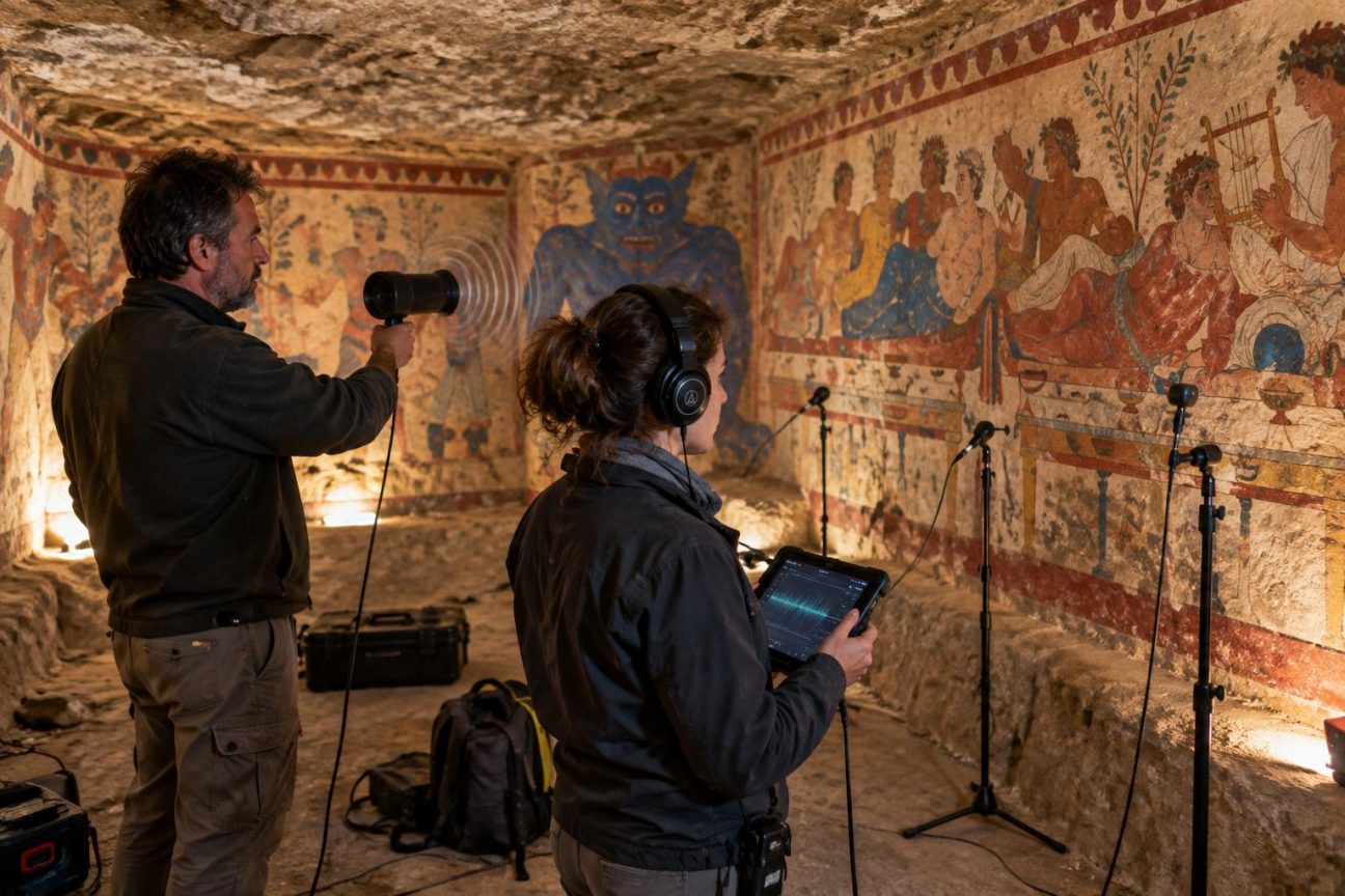Ils analysent deux tombes étrusques vieilles de 2 500 ans : ce que l'acoustique révèle sur les sens de ceux qui y entraient