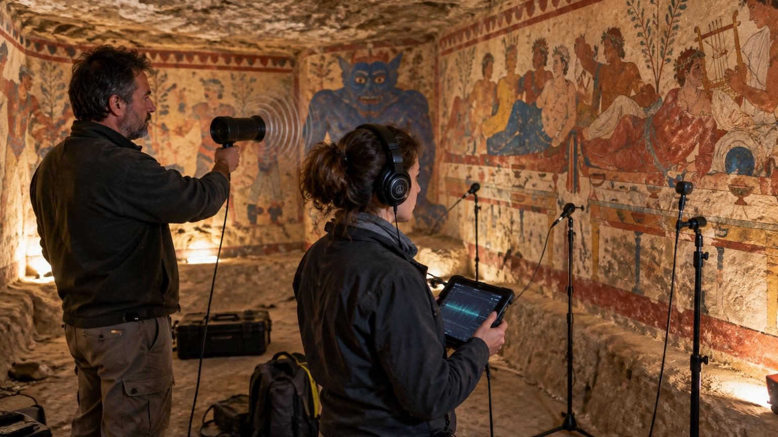 Ils analysent deux tombes étrusques vieilles de 2 500 ans : ce que l'acoustique révèle sur les sens de ceux qui y entraient