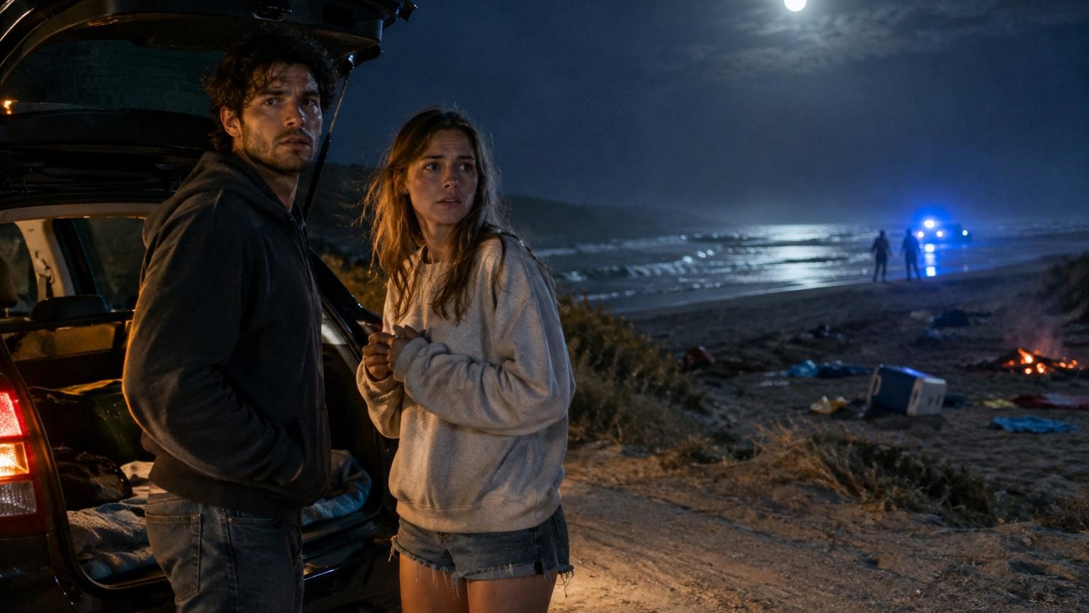 Ils découvrent une petite route qui mène à une plage presque déserte : quelques heures plus tard, leur rêve de nuit parfaite tourne court
