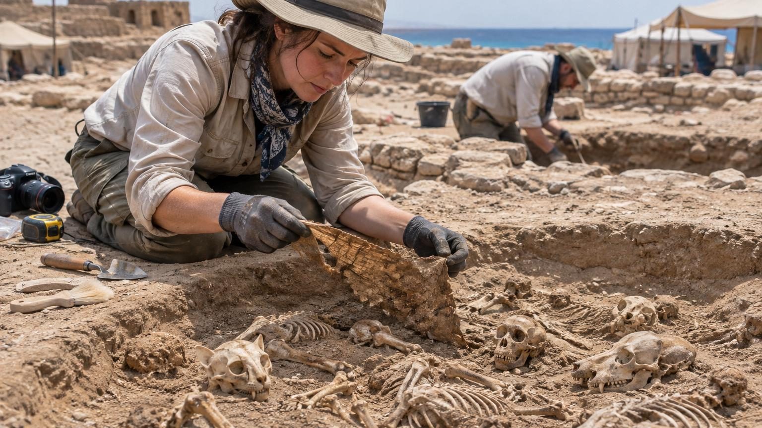 Ils fouillent un cimetière d'animaux en Égypte : entre les ossements, ils tombent sur des lettres échangées par des officiers romains