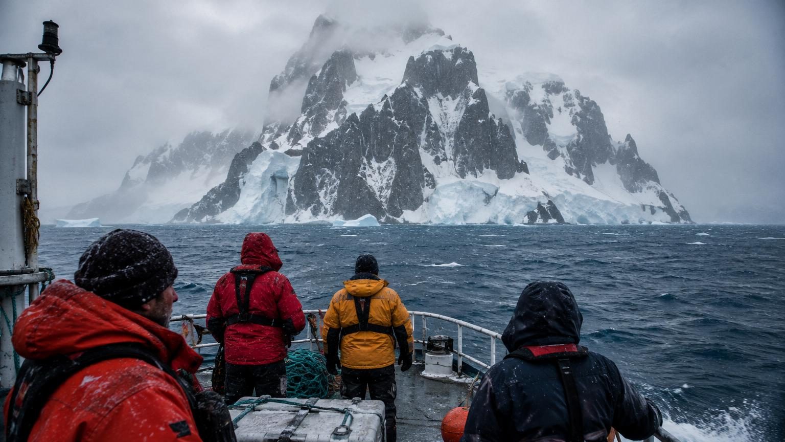 Ils fuient une tempête en Antarctique et trouvent refuge derrière une terre inconnue : cette île n'apparaît sur aucune carte