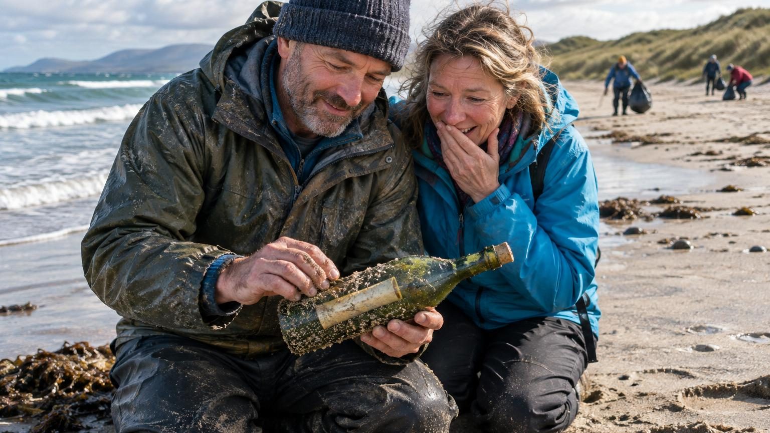 Ils jettent une bouteille à la mer après un pique-nique amoureux : treize ans plus tard, leur message refait surface à 3 000 km de là