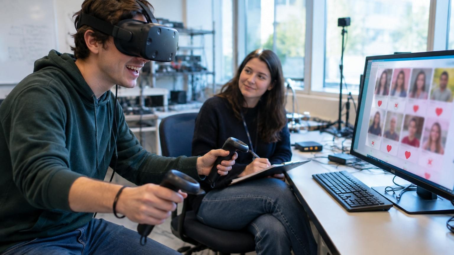 Ils jouent à un jeu en réalité virtuelle puis notent des profils de rencontre : chez les hommes, l'excitation change tout