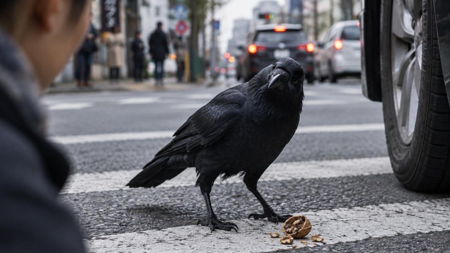 Ils lâchent des noix sous les roues des voitures et se souviennent des visages pendant des années : ce que les scientifiques découvrent sur les corbeaux