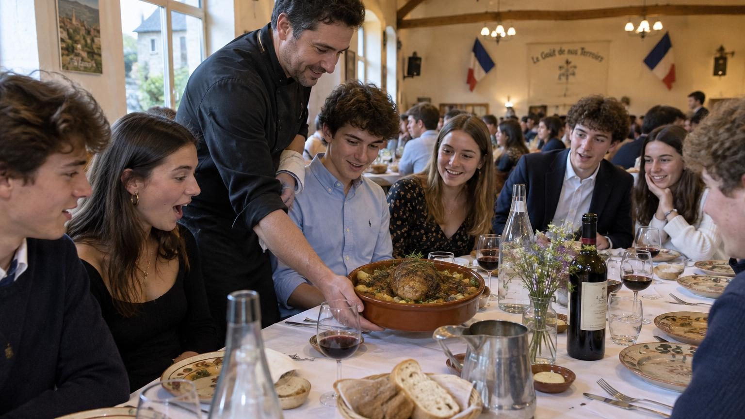 Ils ont 19 ans, ont payé 80 € et roulé deux heures pour leur premier banquet du Canon Français : voici ce qu'ils y ont trouvé