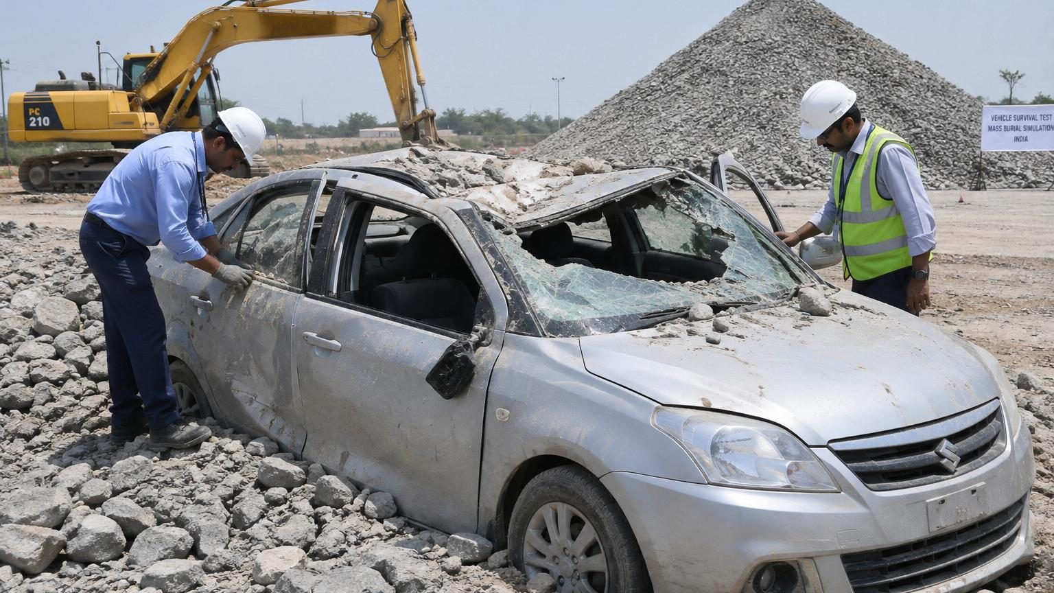 Ils ont enterré cette voiture sous des tonnes de terre pour prouver sa résistance : voici dans quel état elle est ressortie