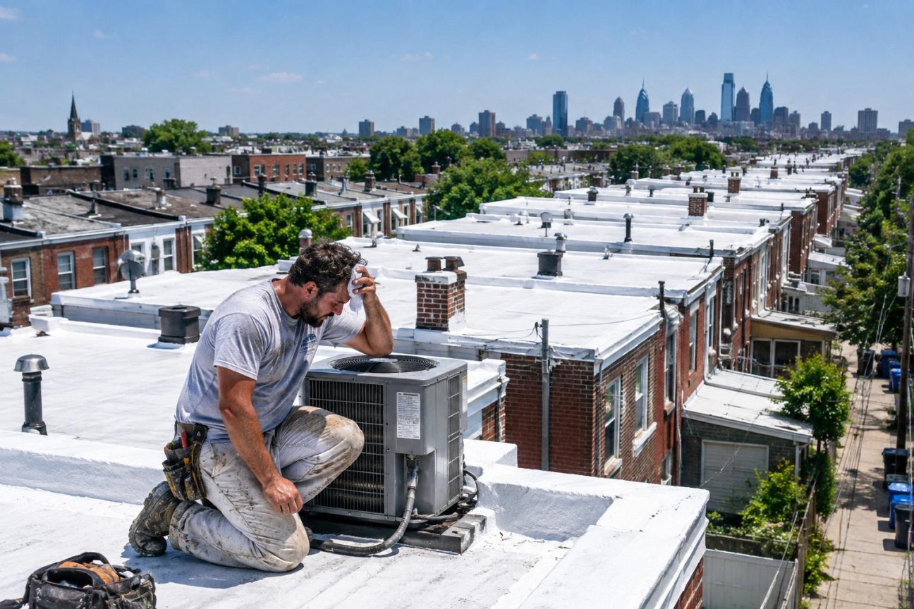 Ils ont peint 338 toits de maisons en blanc à Philadelphie : un an plus tard, 560 kWh économisés sur la climatisation