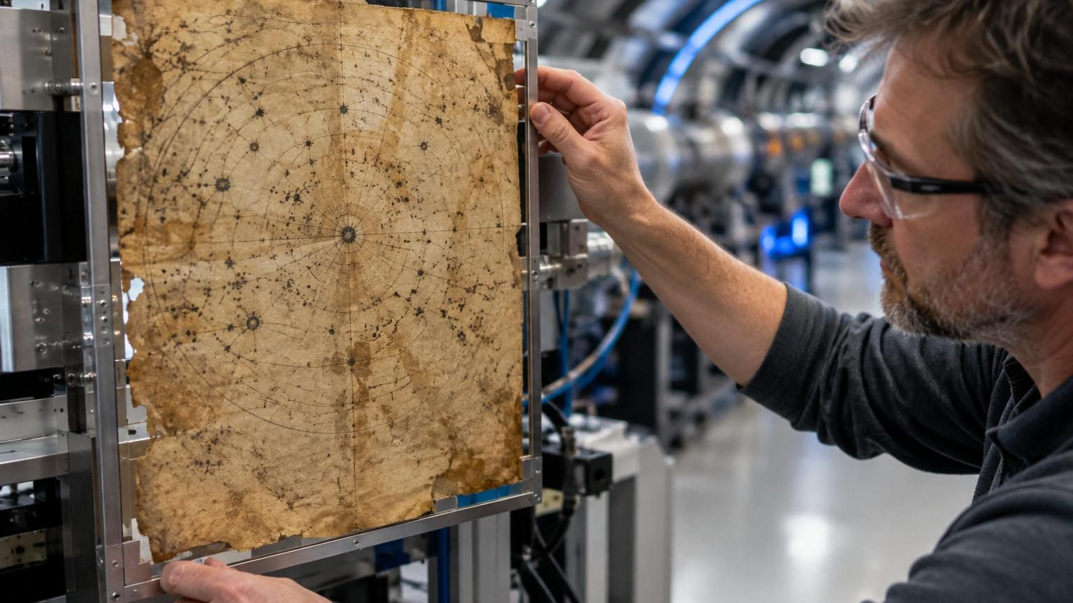 Ils passent aux rayons X un vieux parchemin : la plus ancienne carte du ciel, crue perdue à jamais, était cachée sous un autre texte