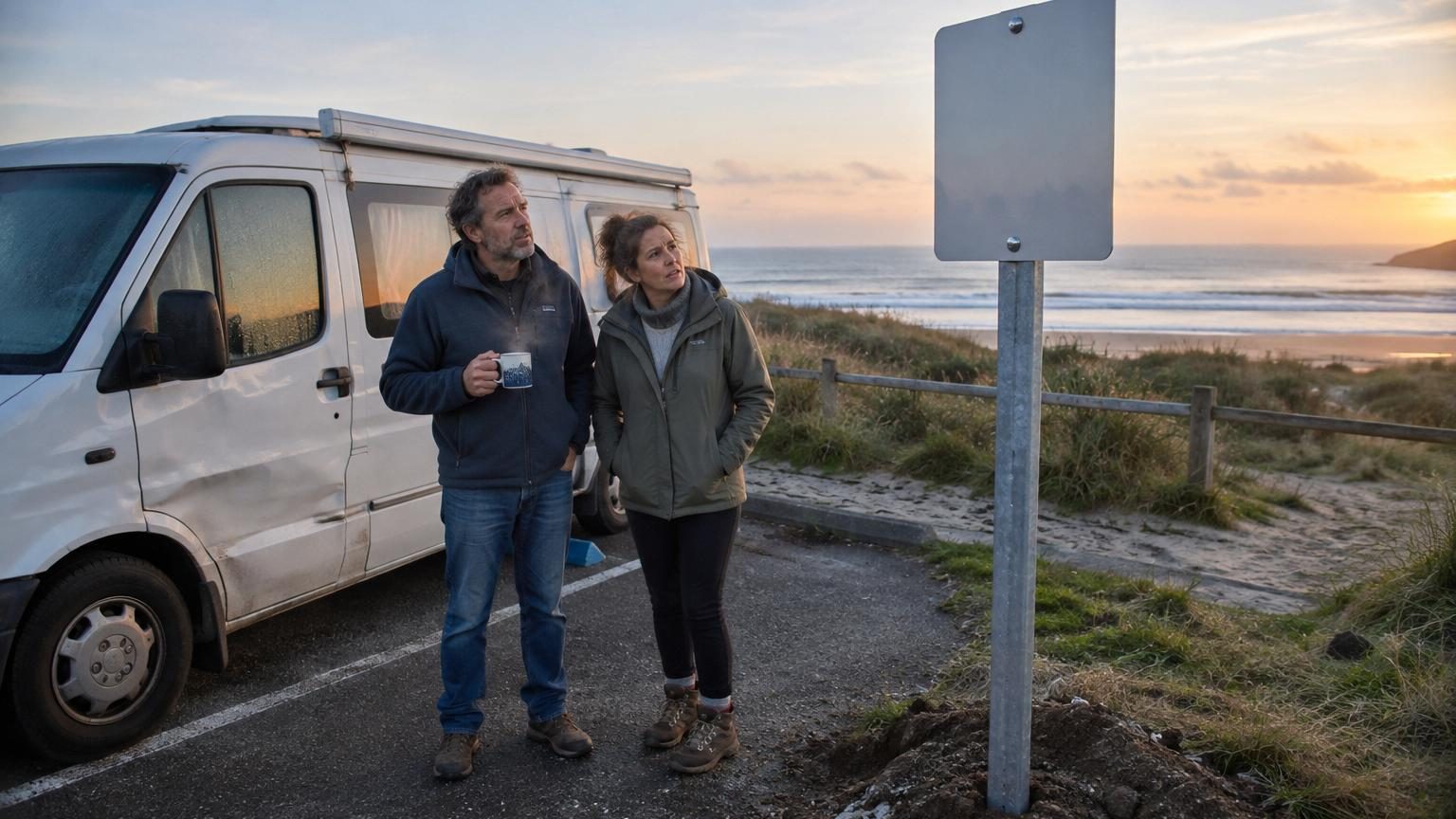 Ils pensaient pouvoir dormir tranquillement près de la plage avec leur camping-car : au matin, un panneau leur apprend que cette pratique est désormais interdite