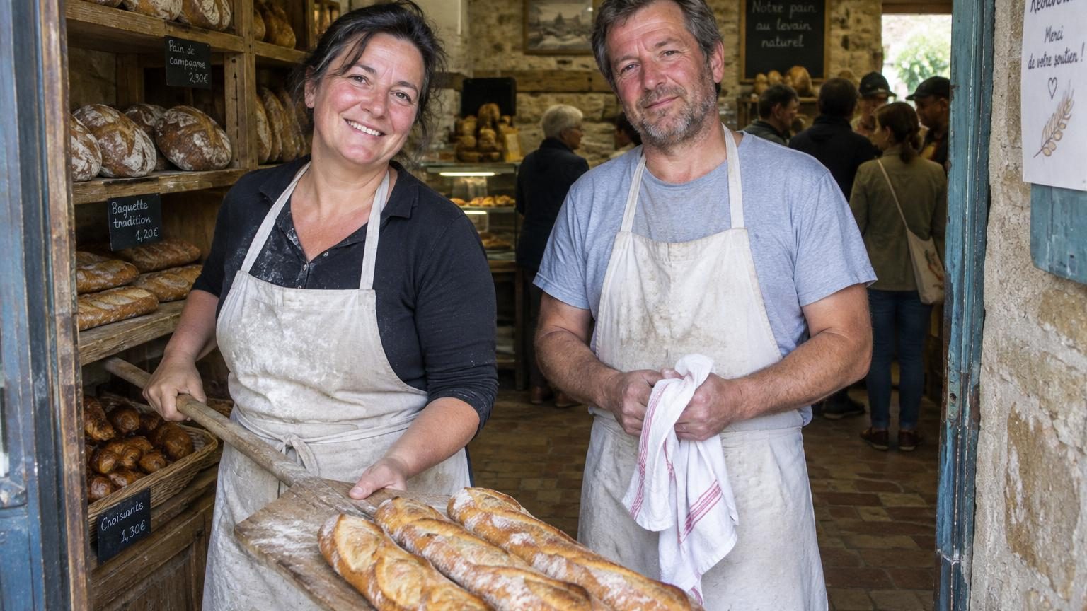 Ils quittent le Nord pour l'Aveyron et reprennent la boulangerie du village pour 1 euro : elle a rouvert le 10 septembre