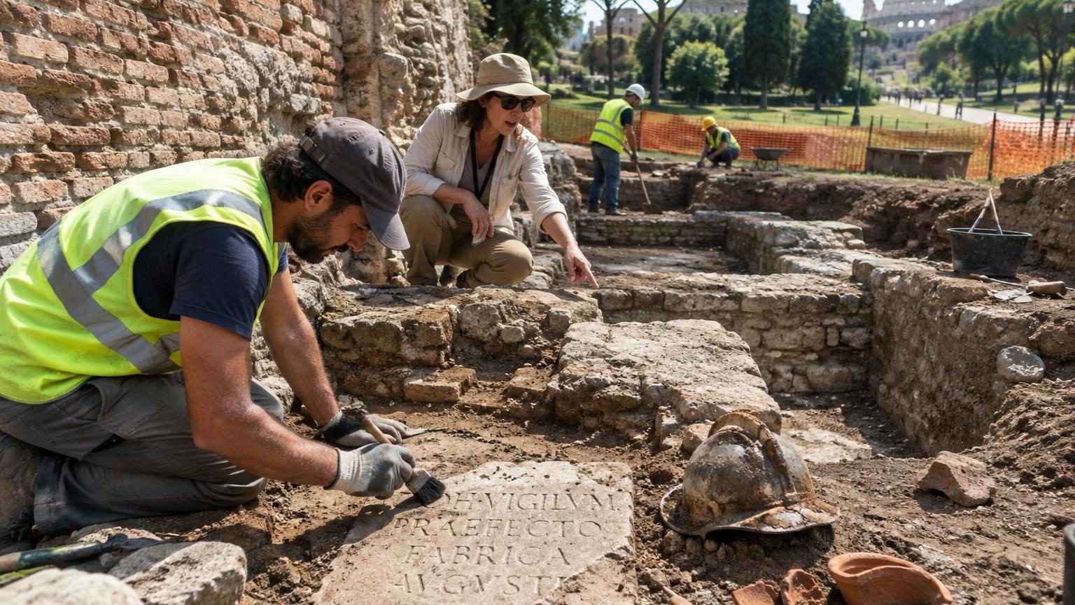 Ils rénovaient un simple mur dans un parc de Rome : sous les pierres, ce qui pourrait être la caserne des premiers pompiers de l'Histoire