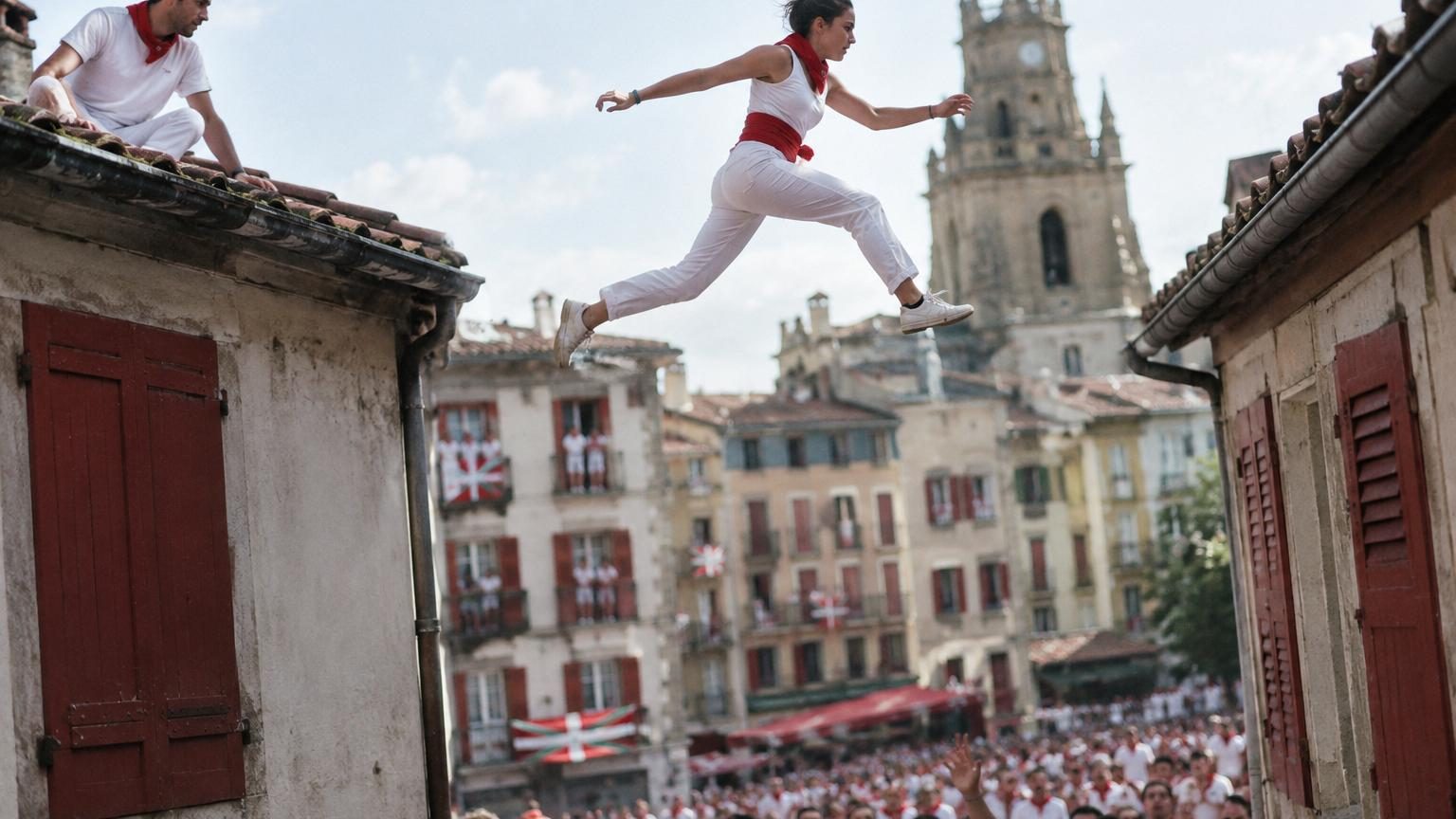 Ils sautent dans le vide pendant les Fêtes de Bayonne : la Ville porte plainte contre la championne du monde de parkour et son partenaire