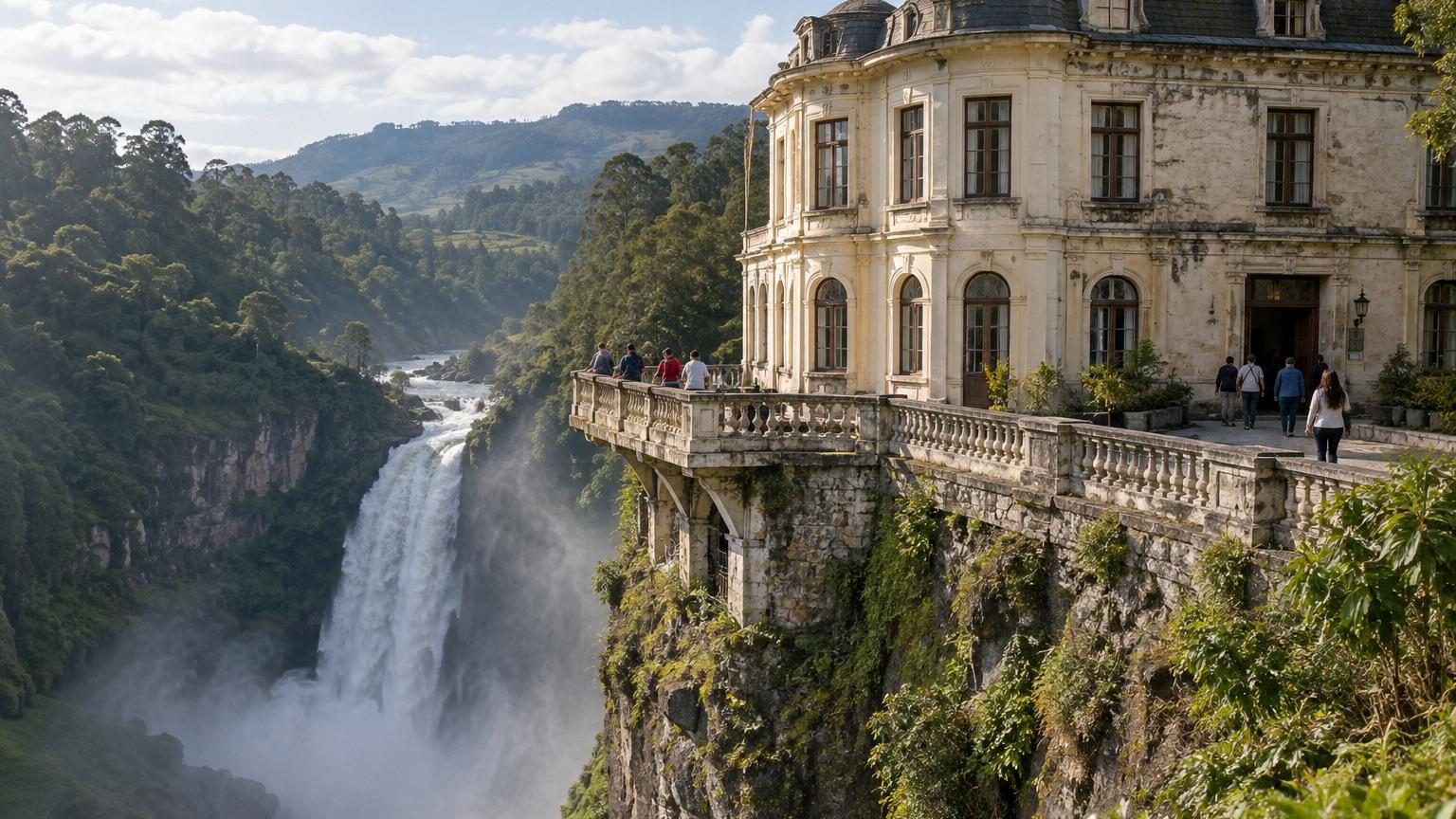 Inauguré en 1928 comme un palace de luxe, cet hôtel au bord d'une cascade est devenu un lieu hanté : il abrite aujourd'hui un musée