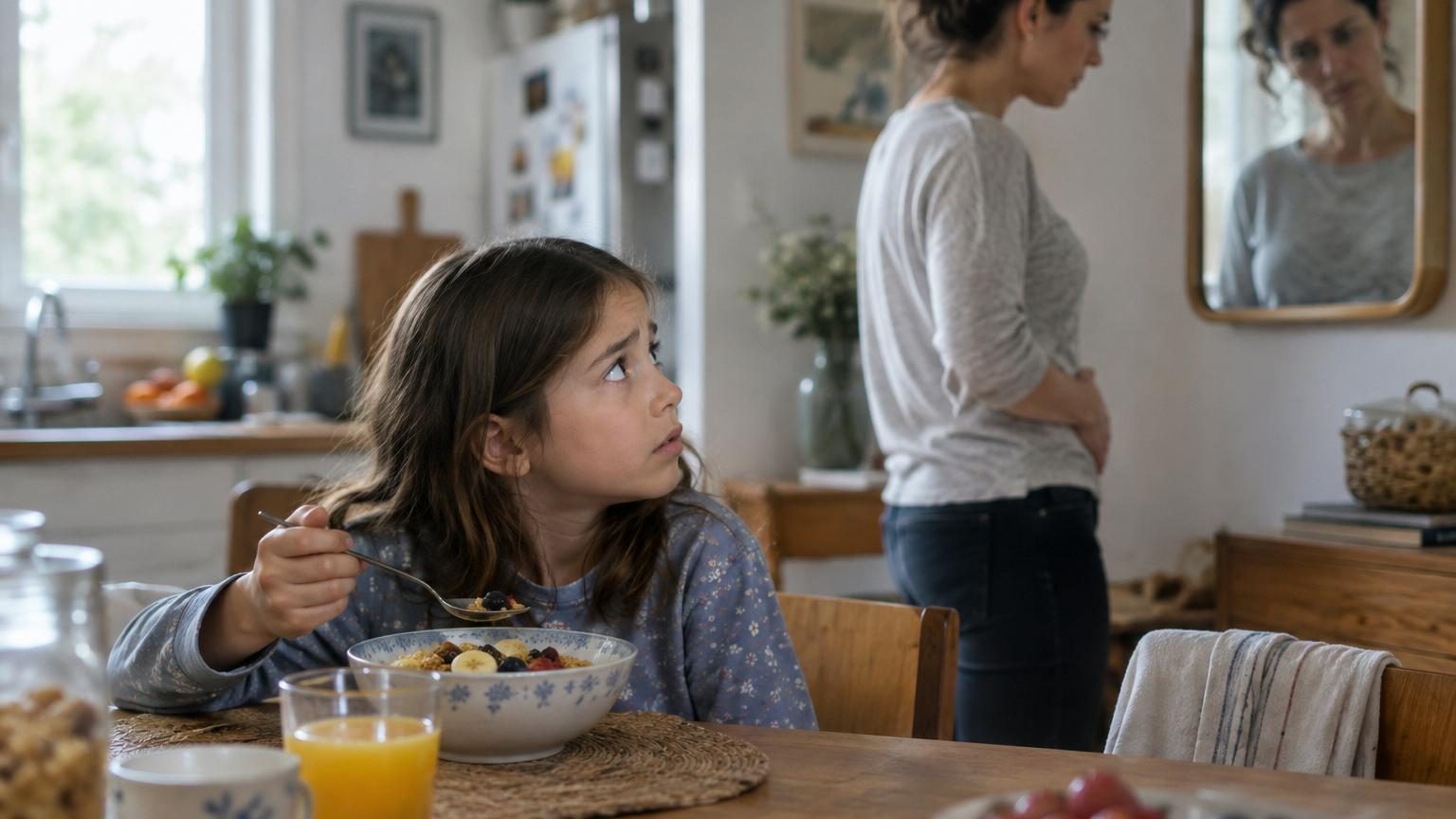 « Je suis grosse », « je ne peux pas manger » : ce que ces phrases dites devant vos enfants leur apprennent vraiment, selon une psychologue