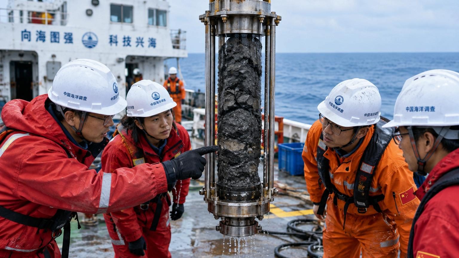 La Chine réussit à prélever de la roche solide au fond de l'océan : elle rejoint un club que seuls les États-Unis avaient intégré