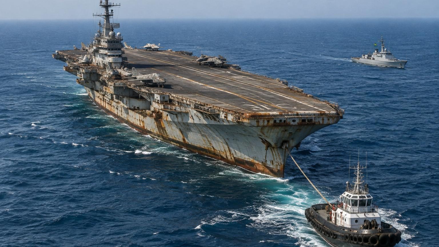 La France a vendu un porte-avions de 265 mètres au Brésil en 2000 : 23 ans plus tard, il a coulé avec tout ce qu'il restait à bord