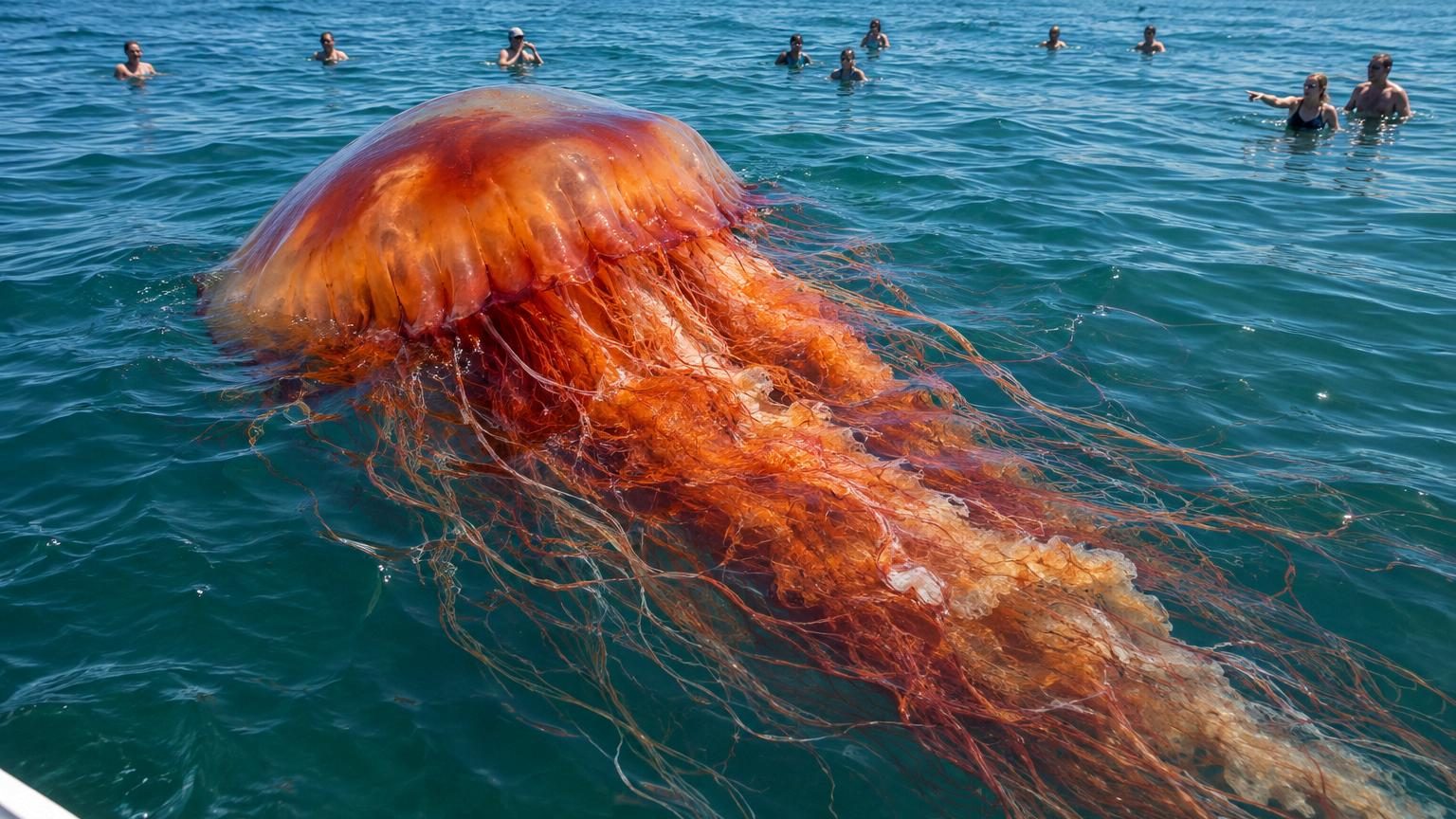 La plus grande méduse du monde aperçue près de Cape Cod : ses tentacules peuvent atteindre deux fois la longueur d'un bus