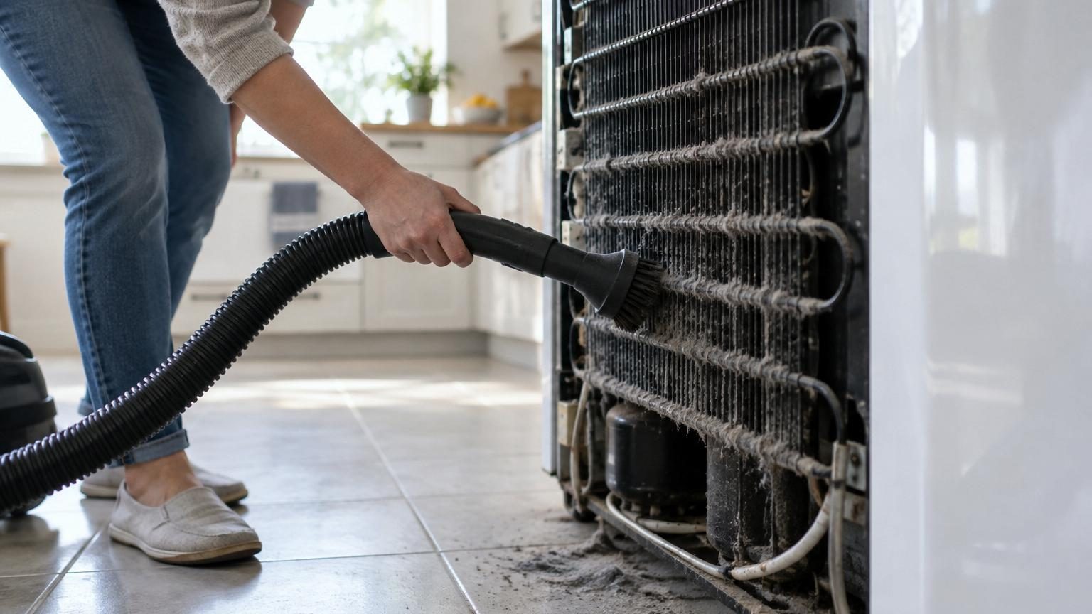 La poussière derrière le frigo : ce nettoyage oublié à faire tous les 6 à 12 mois fait travailler l'appareil moins fort