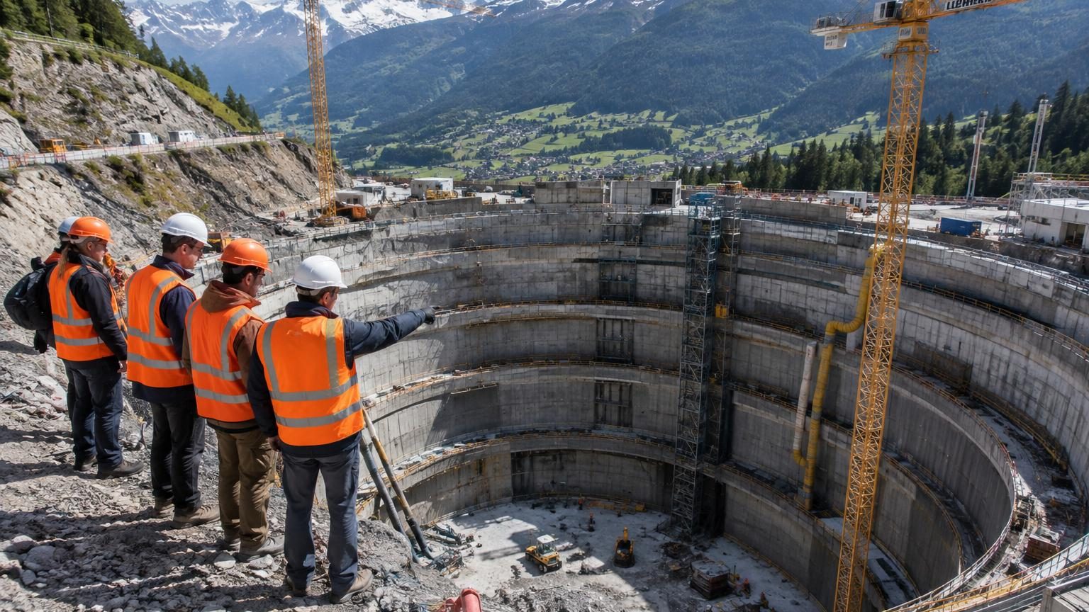 La Suisse creuse un trou de la taille d'un immeuble de huit étages : ce qu'elle va y installer pèse 2,1 GWh