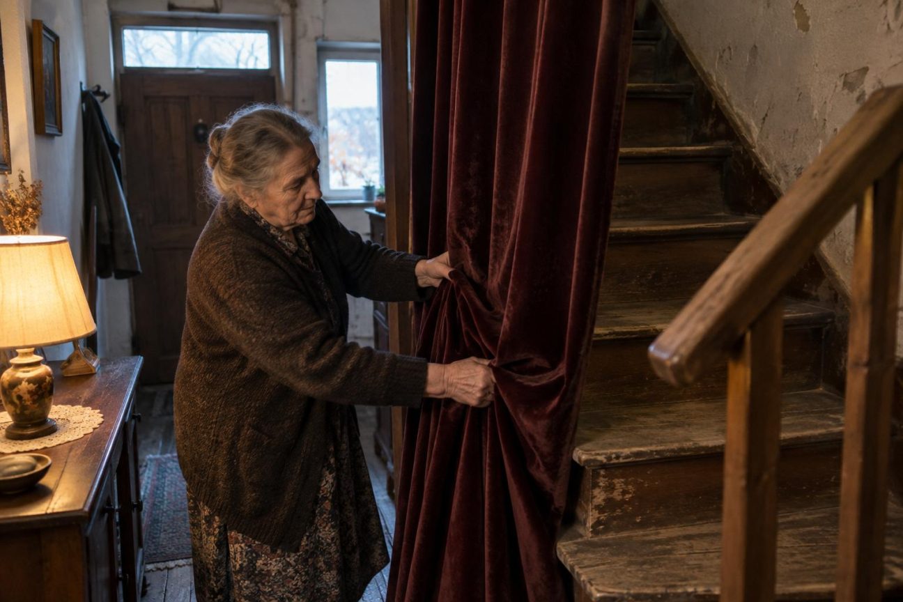 Les anciens tendaient un lourd rideau au pied de l'escalier dès les premiers froids : ce n'était pas pour cacher les marches