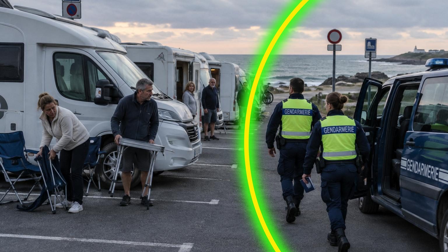 Les camping-caristes qui s’arrêtent ici pourraient avoir une mauvaise surprise : le stationnement nocturne est désormais interdit et les contrôles vont se renforcer