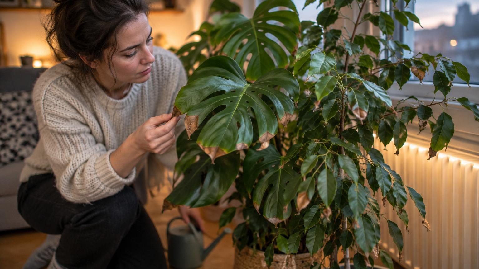 Les experts en plantes sont unanimes : si les pointes des feuilles brunissent et sèchent en hiver, ce n'est pas un problème d'arrosage