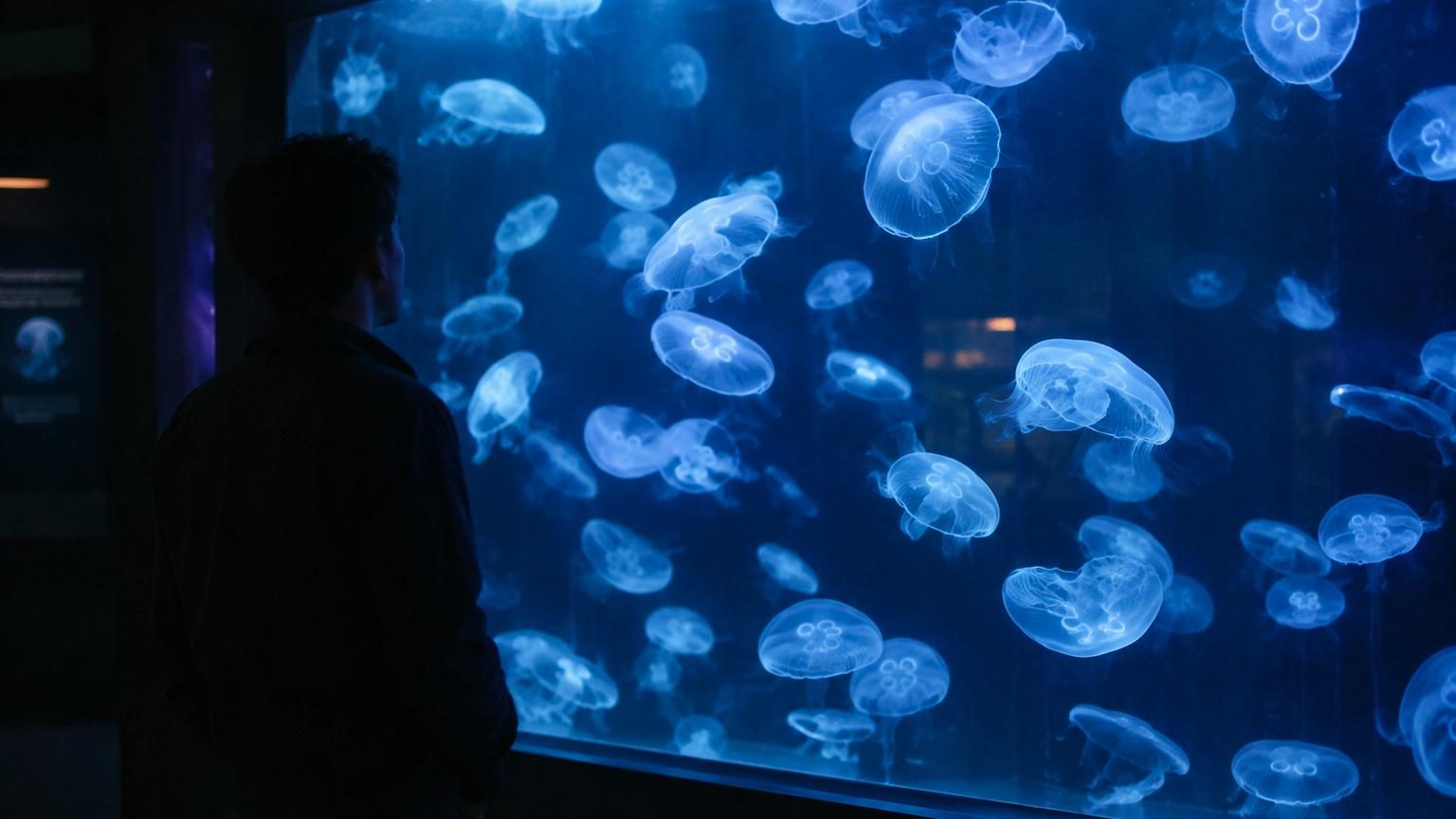 Méduse Cassiopea aux couleurs dorées pulsant dans l'eau, illustrant le sommeil récemment découvert chez ce cnidaire primitif sans cerveau.