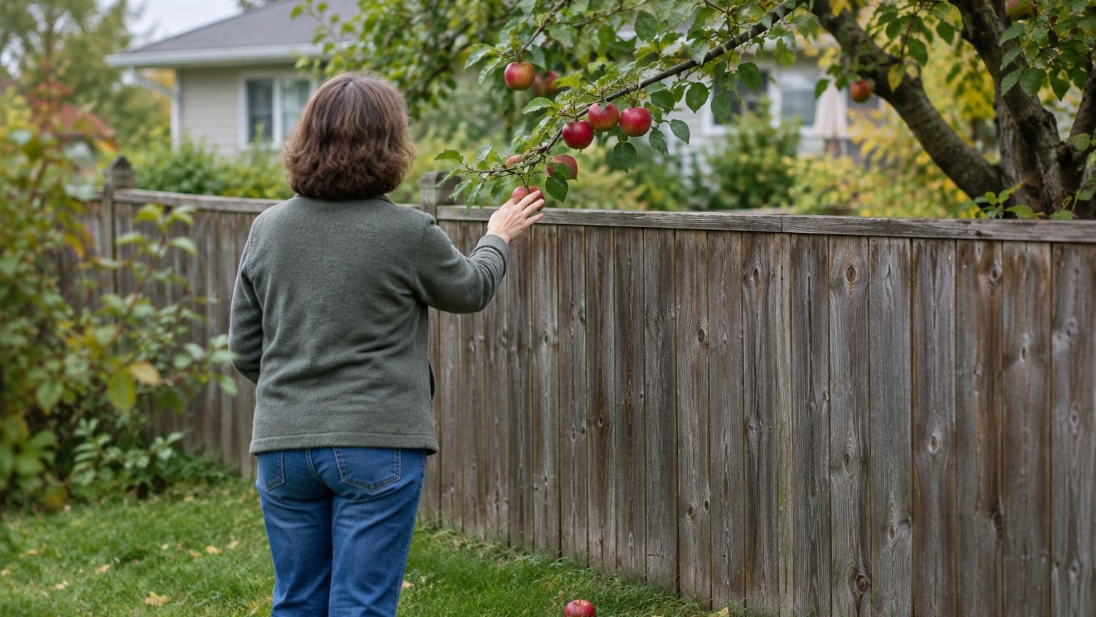 Les pommes du voisin dépassent au-dessus de votre clôture : voici qui a le droit de les cueillir, et ce qui change quand elles tombent au sol