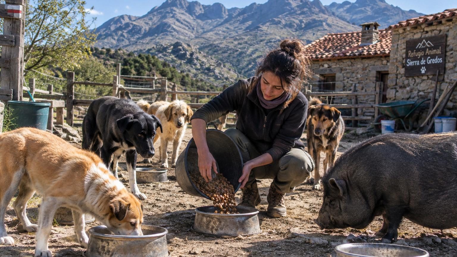 Logé gratuitement dans un refuge de montagne contre 24 heures de travail par semaine : ce refuge espagnol recherche des volontaires pour s'occuper d'animaux abandonnés