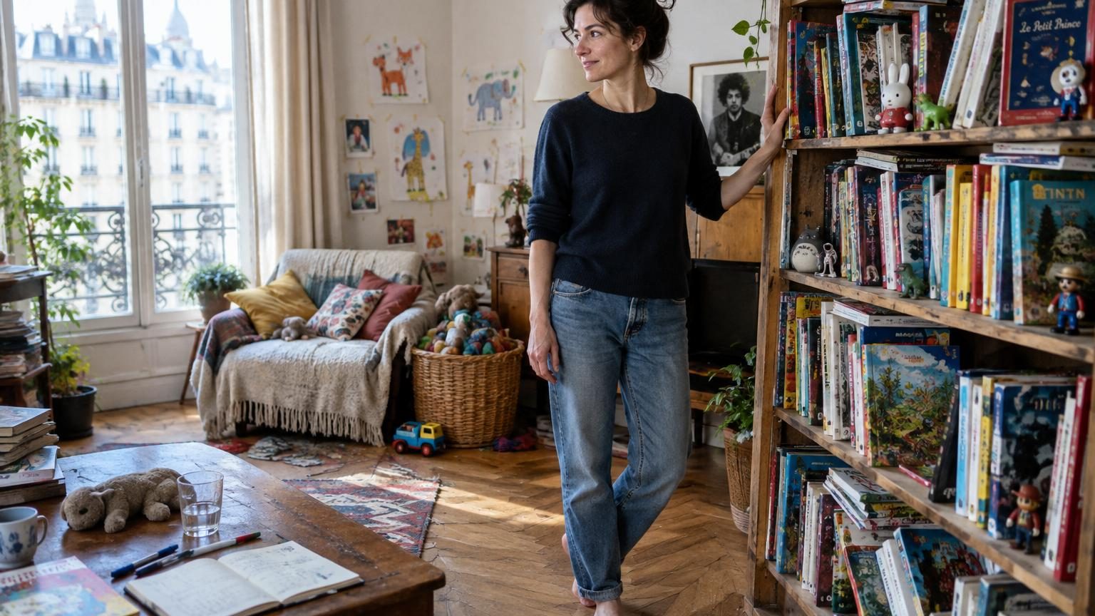 Lolita Séchan, la fille de Renaud, ouvre les portes de son appartement parisien : ce ne sont ni les disques ni les souvenirs de son père qui remplissent ses étagères