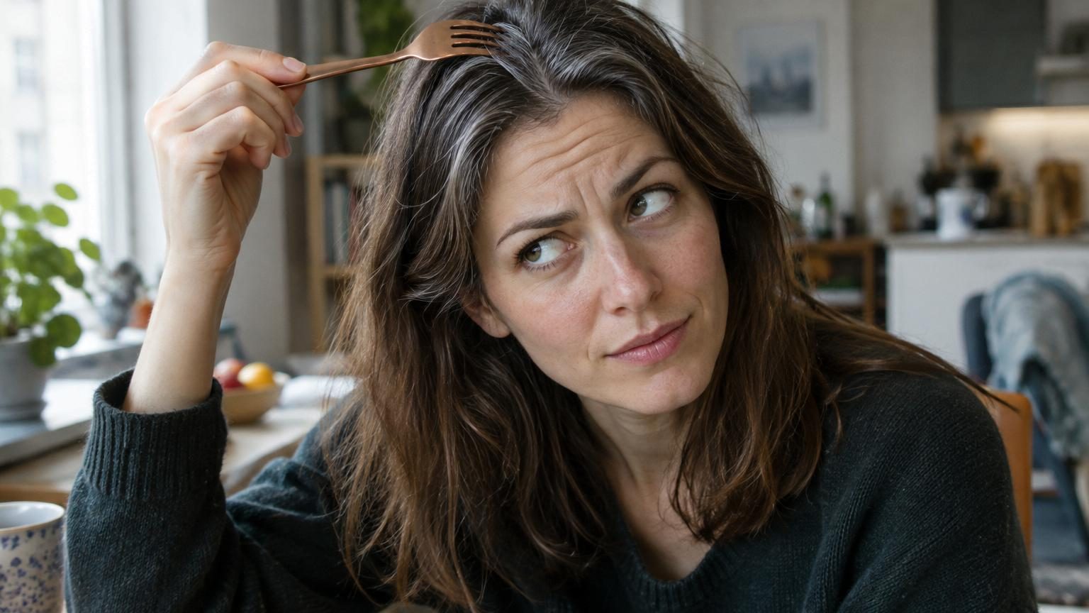 Masser son cuir chevelu avec une fourchette contre les cheveux blancs : un expert capillaire tranche enfin sur ce trend
