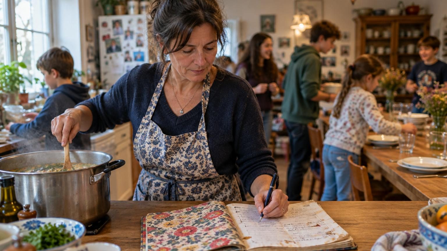 Mère de 11 enfants à 52 ans, elle note chaque plat qu'elle réussit : voici comment ce carnet a fait fondre sa facture de courses