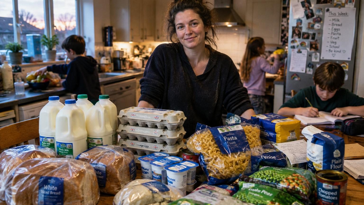 Mère de 11 enfants elle expose ses courses de la semaine “on vit très bien avec ça” 4 litres de lait et 24 œufs rien que pour le petit déjeuner une gestion du budget familial qui révolte autant qu’elle fascine