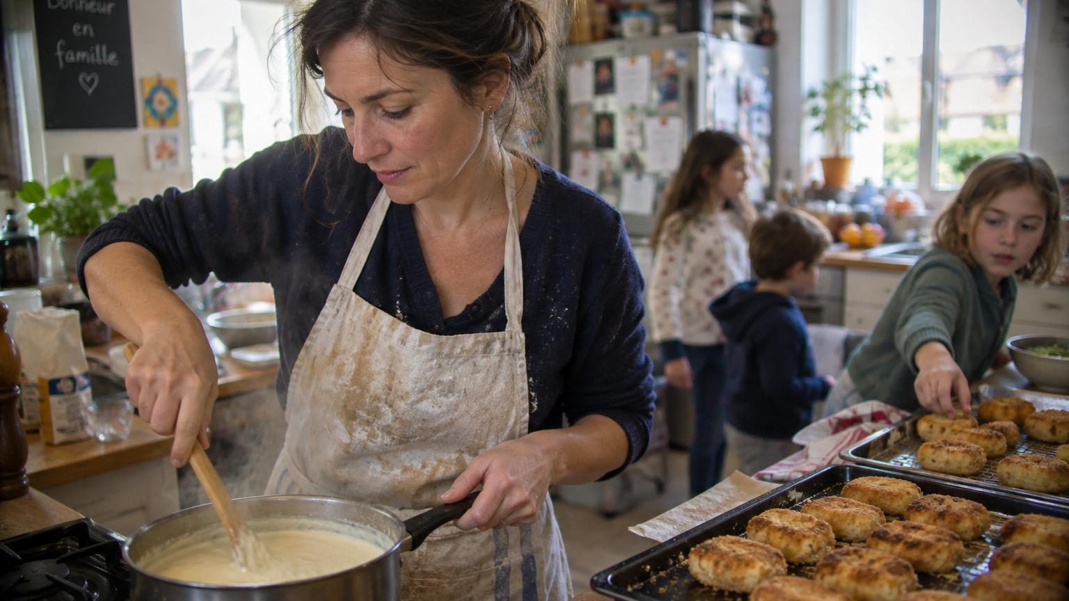 Mère de 11 enfants, elle prépare ses croquettes jambon-poulet autrement : le secret n'est ni le jambon ni la friture, mais sa béchamel