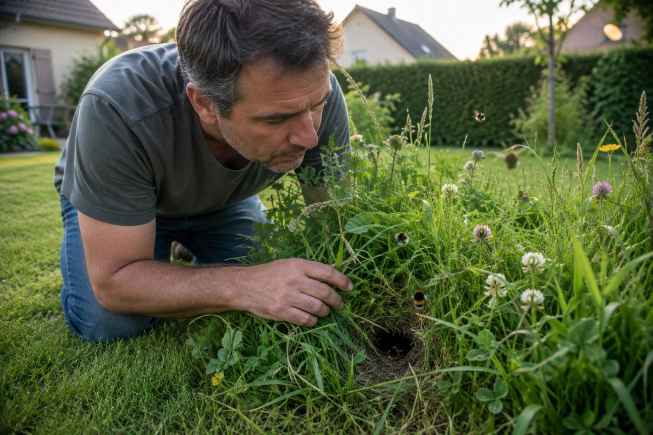 Mon voisin ne tond plus jamais une partie de sa pelouse, et ce n’est pas par paresse : il a découvert ce qui s’est installé juste sous l’herbe