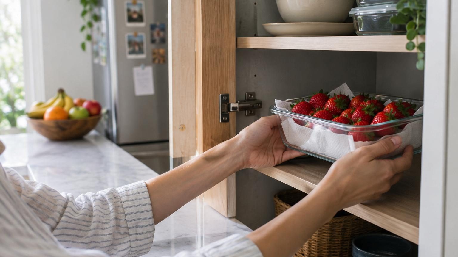 Ni au frigo, ni dans la corbeille à fruits : voici le meilleur endroit pour conserver les fraises et éviter qu&rsquo;elles pourrissent