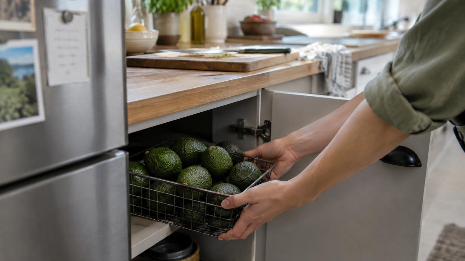 Ni au réfrigérateur ni sur le plan de travail : voici où ranger les avocats pas encore mûrs pour préserver leur texture