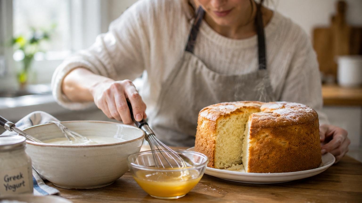 Ni levure, ni bicarbonate : l'ingrédient unique qui rend le gâteau au yaourt bien gonflé et ultra-moelleux