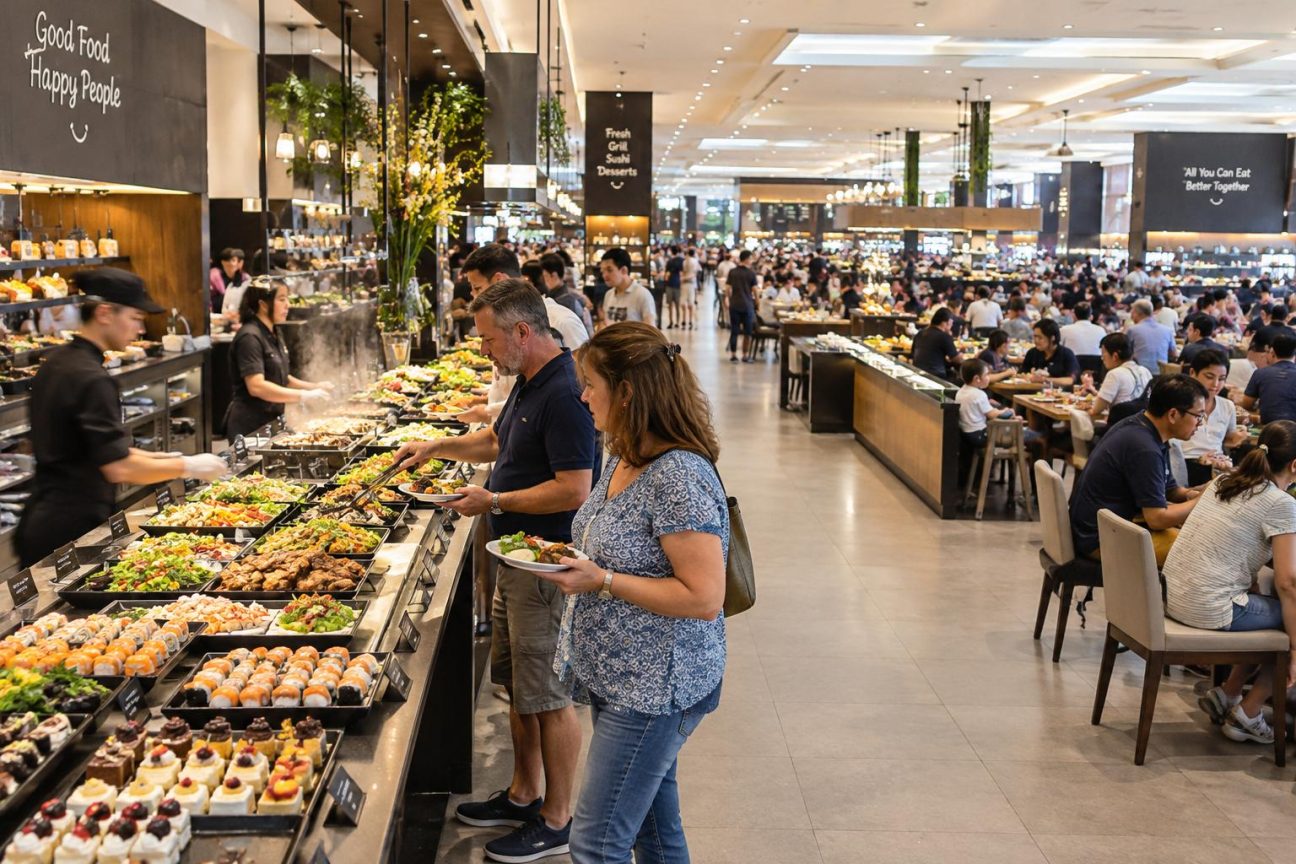 Ouvert depuis moins d'un mois : ce buffet à volonté de 1 300 m² peut servir 500 personnes en même temps