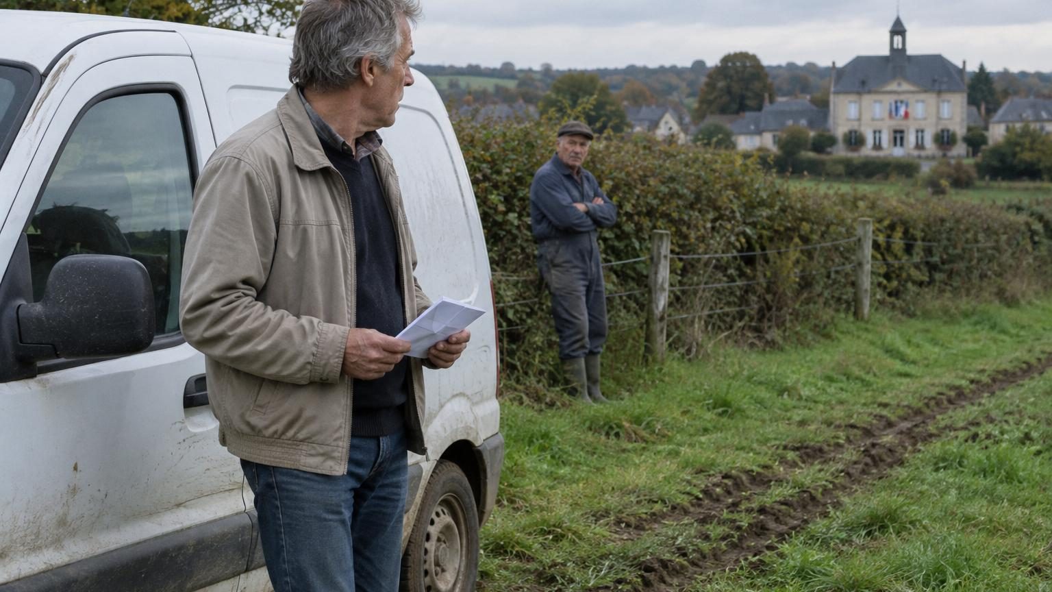 Pascal, 61 ans, gare son fourgon dans un champ avec la bénédiction de l'agriculteur : 3 mois plus tard, la mairie lui fait savoir que cet accord ne suffisait pas
