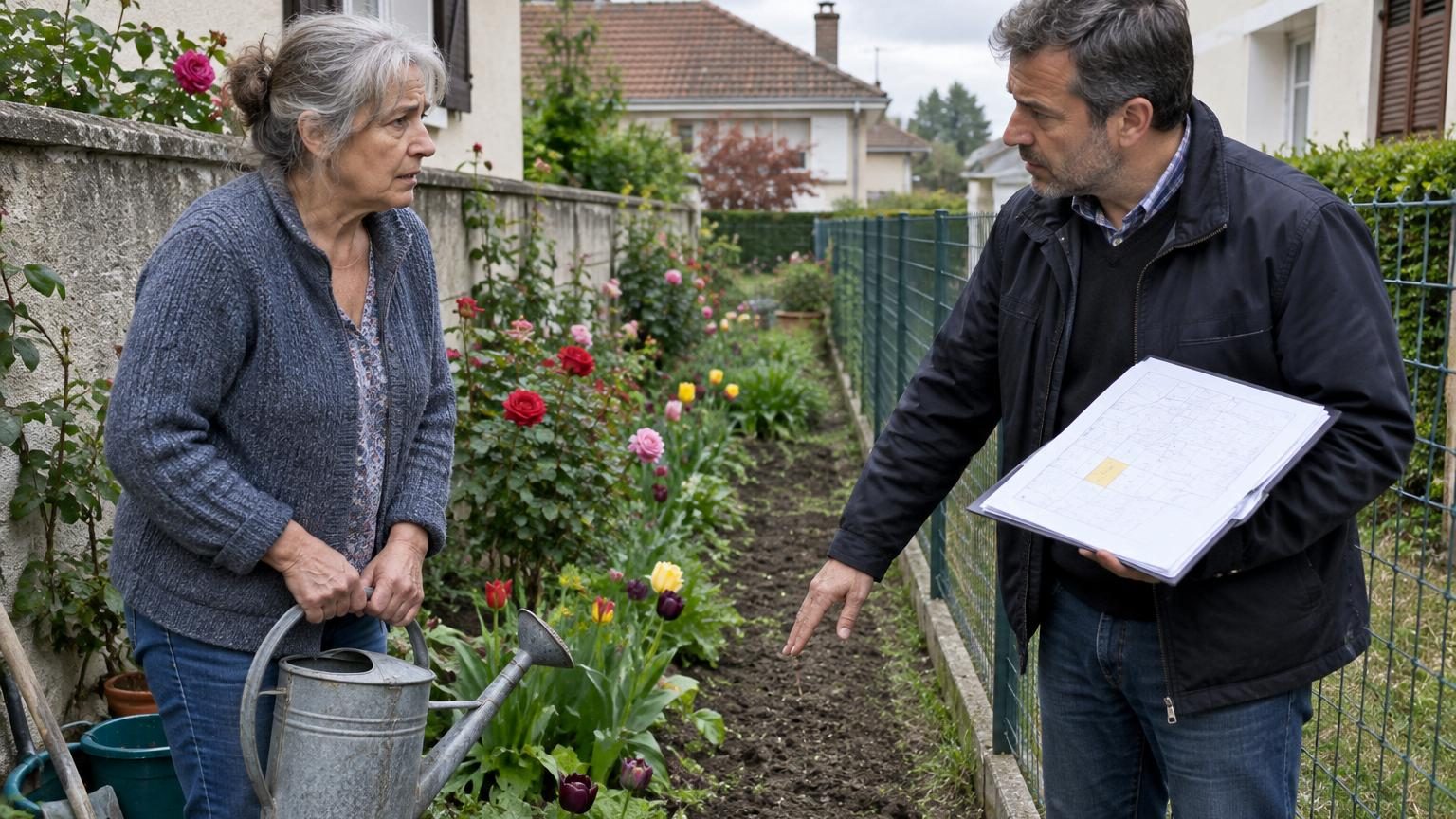 Pascale, 61 ans, entretient depuis 20 ans une bande de terre entre deux maisons : ce que révèle finalement le cadastre n'arrange ni elle ni son voisin