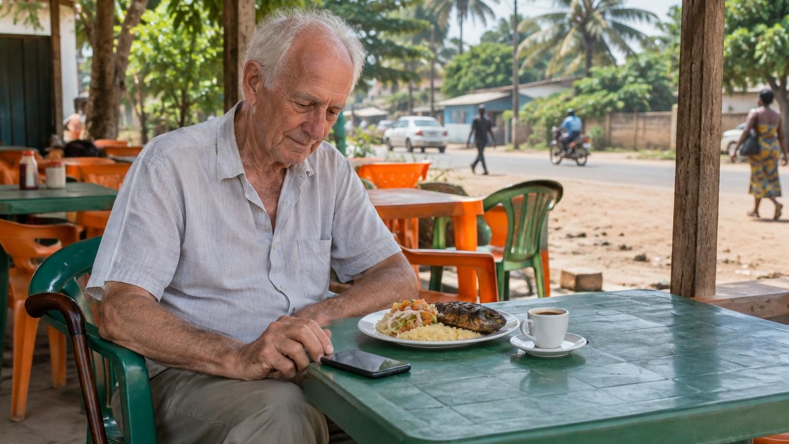 Patrick, 77 ans, vit à Abidjan avec 1 300 euros de retraite : en France, il se nourrissait grâce à une association caritative