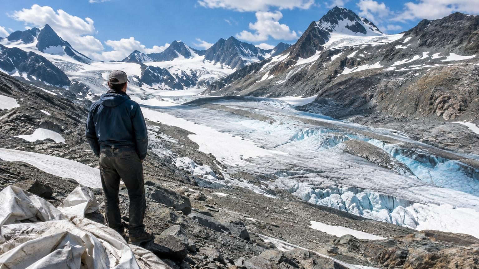 Pendant des années, ils ont couvert 50 000 m² du glacier du Rhône de bâches blanches et réduit la fonte de 60 % : cet été, tout a été retiré