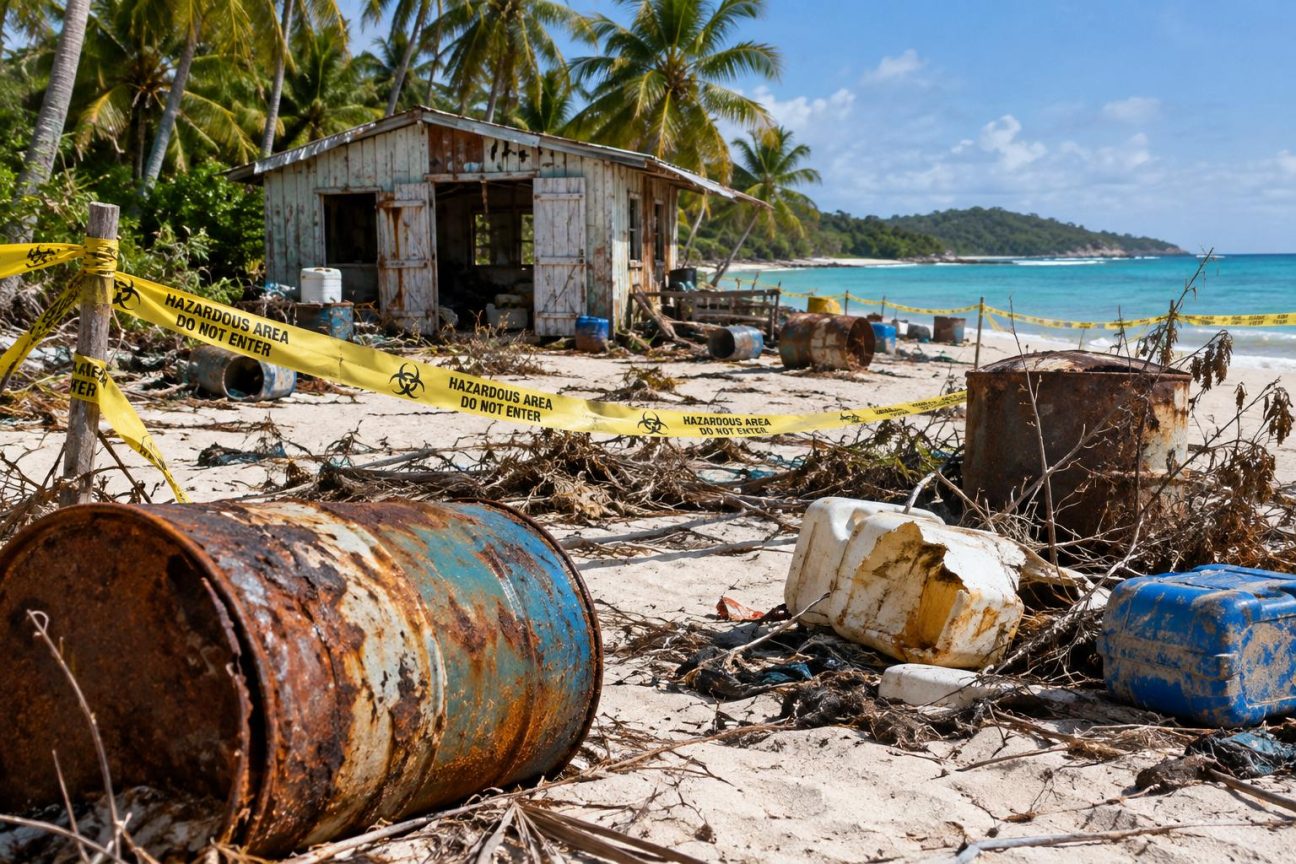 Personne ne peut désormais vivre sur cette île déserte : la raison tient à ce que ses anciens occupants y ont laissé